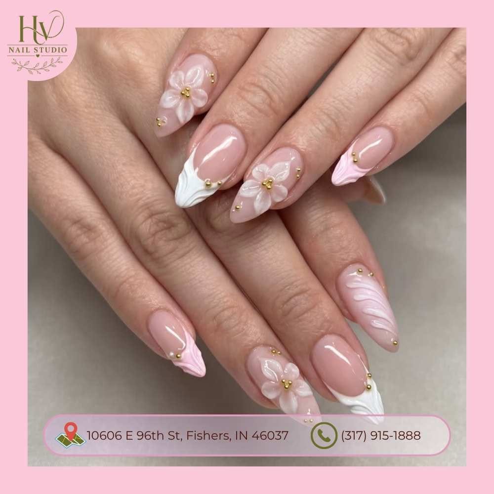 Pink nail design gallery image